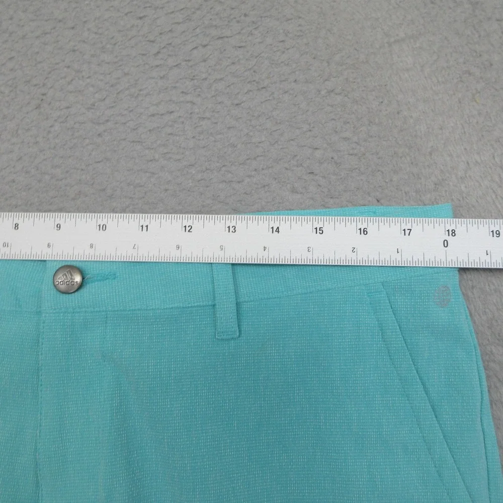 Adidas Crosshatch Golf Shorts Men 34x10 Green Stretch Performance Preppy Resort